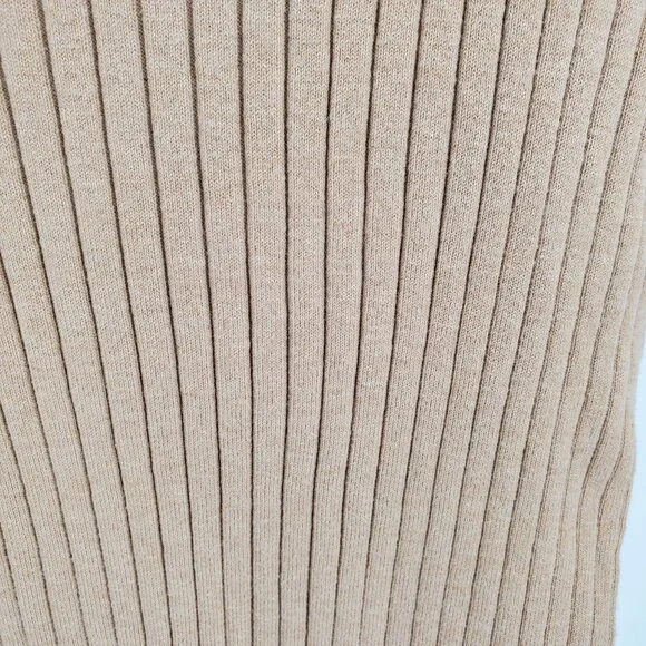 Vintage Liz Claiborne Womens Sweater Button Collar Tan Brown Size Small - Picture 3 of 5